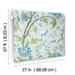 Teahouse Floral Light Blue Wallpaper