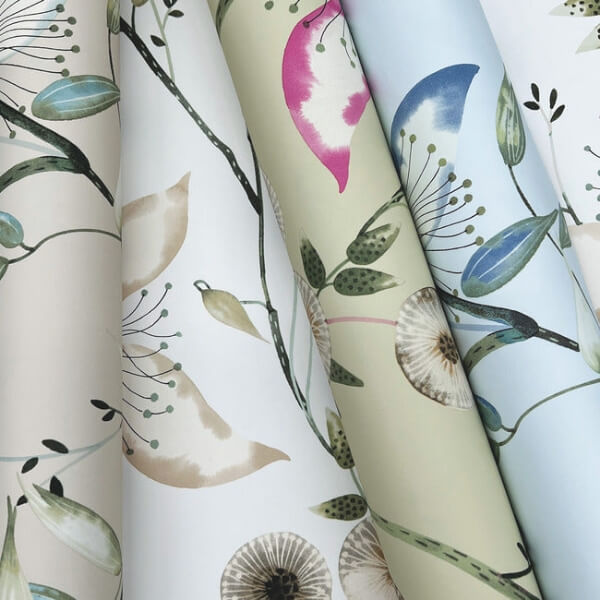 Dream Blossom White & Green Wallpaper