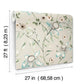 Dream Blossom Taupe & Aqua Wallpaper