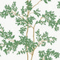 Lunaria Silhouette White & Green Wallpaper
