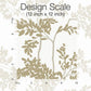 Lunaria Silhouette White & Gold Wallpaper