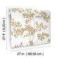 Lunaria Silhouette White & Gold Wallpaper