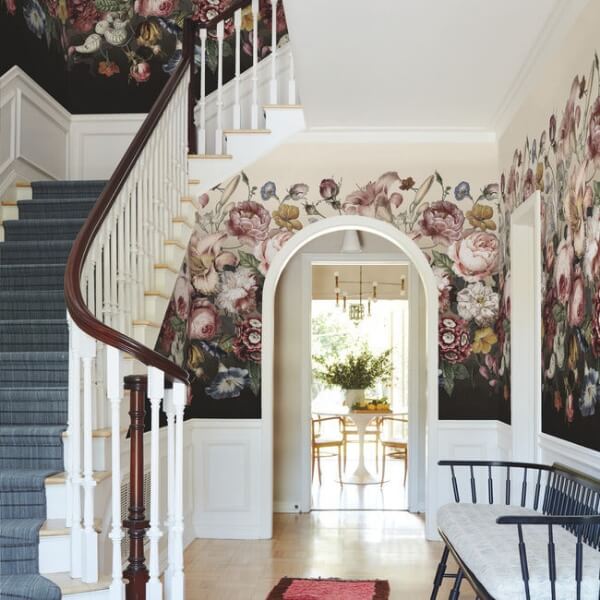 Rachel Rose Taupe Wall Mural
