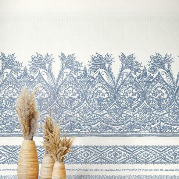 Henna Blue Wall Mural