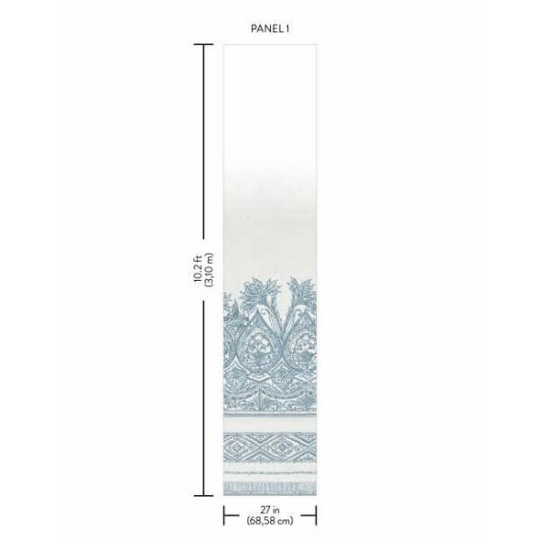 Henna Blue Wall Mural