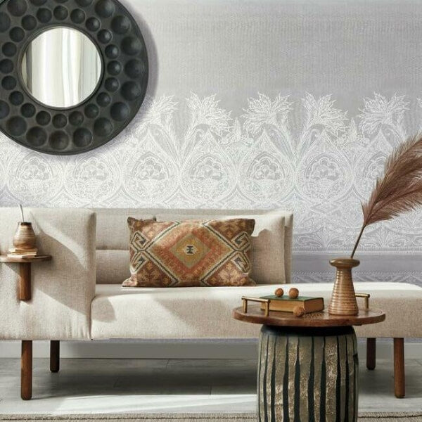 Henna Grey Wall Mural
