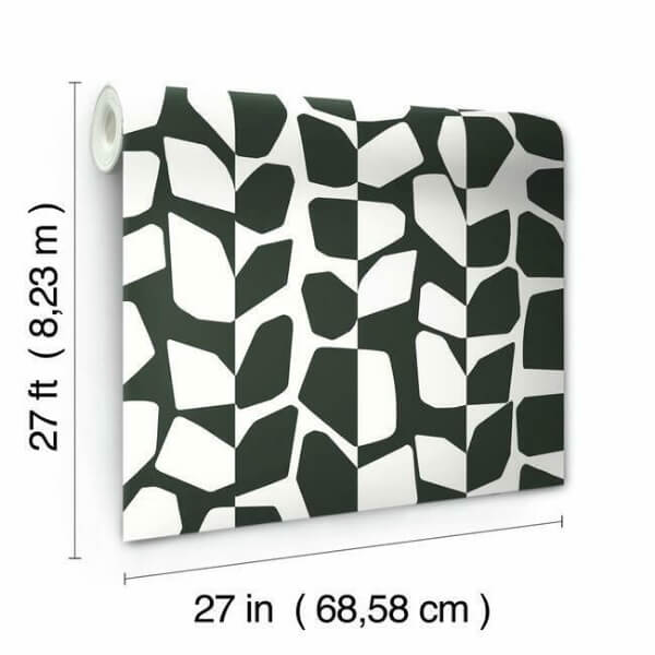 Primitive Vines Black & White Wallpaper