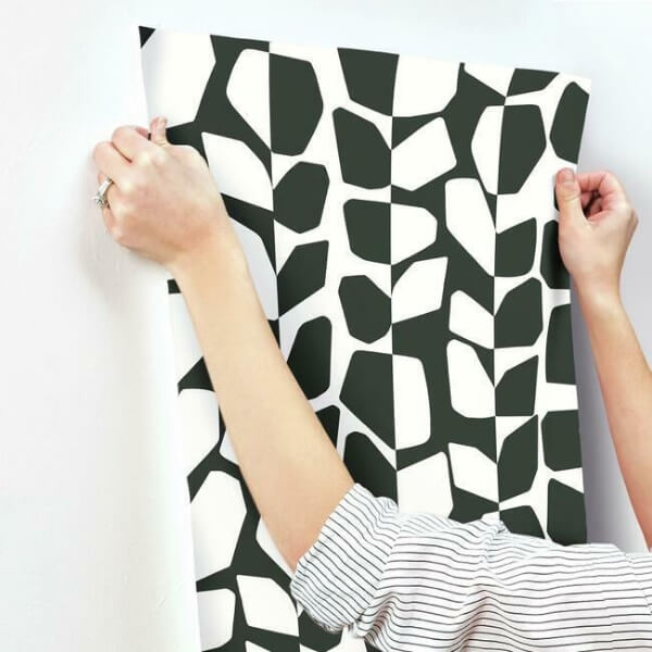 Primitive Vines Black & White Wallpaper