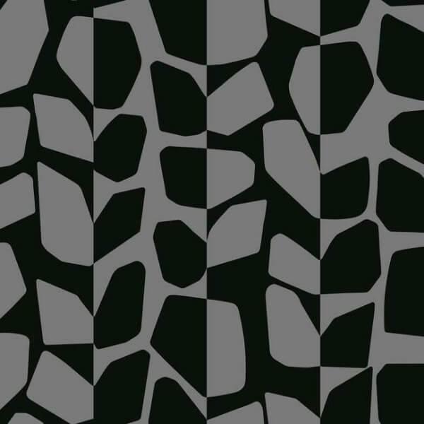 Primitive Vines Black Metallic Wallpaper