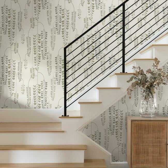 Deco Wisteria Wallpaper