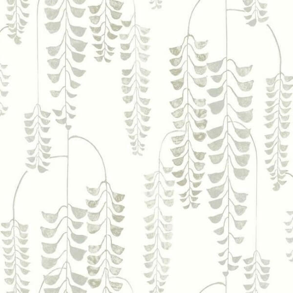 Deco Wisteria White & Cream Wallpaper