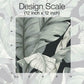 Banana Leaf Black & White Wallpaper