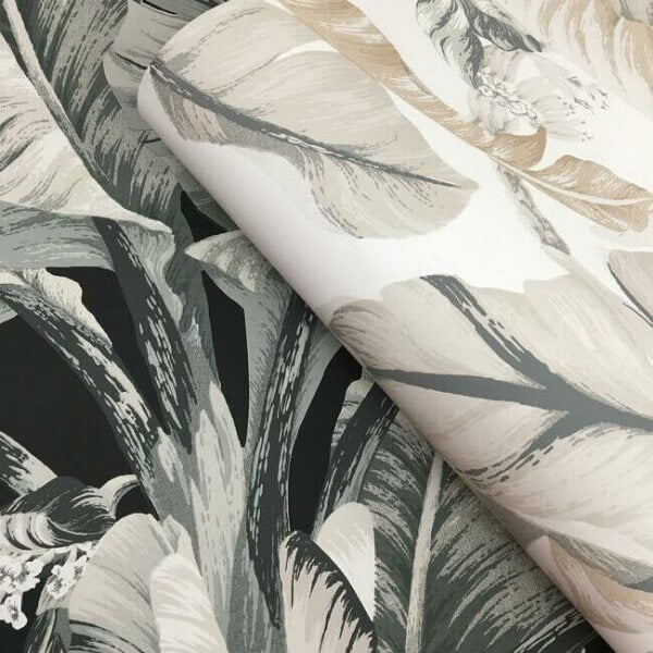 Banana Leaf White & Cream Wallpaper