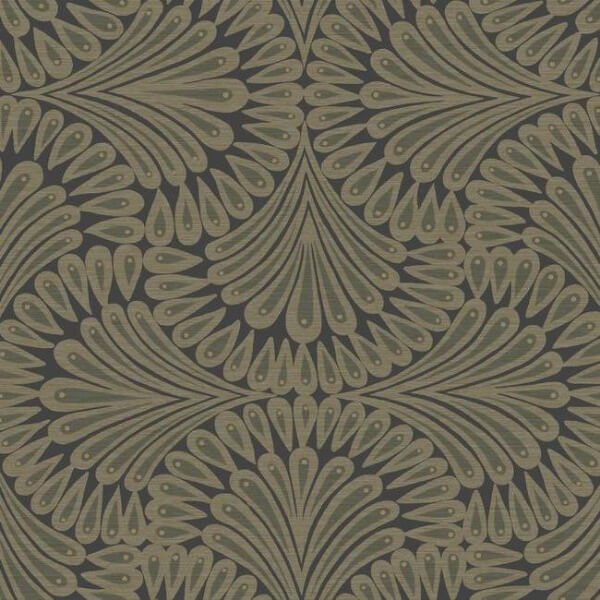Cabaret Black Metallic Wallpaper