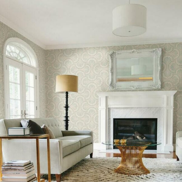 Cabaret Beige Metallic Wallpaper
