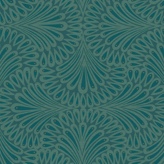 Blue/Green Deco Cabaret Wallpaper