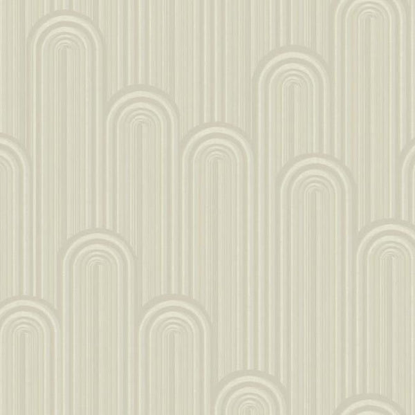 Speakeasy White Metallic Wallpaper