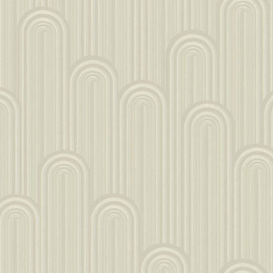 Speakeasy White Metallic Wallpaper