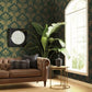 Nouveae Damask Green Wallpaper
