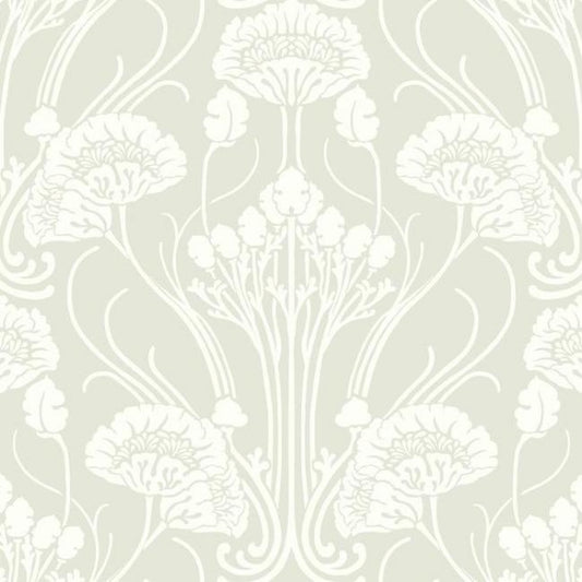 Nouveau Damask Beige Wallpaper