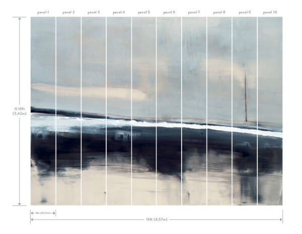 Grounded Navy Wall Mural