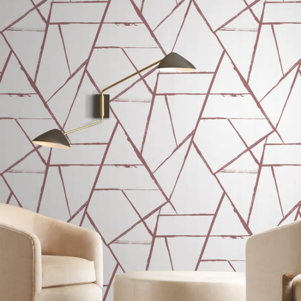Intersect Spice Red Wallpaper