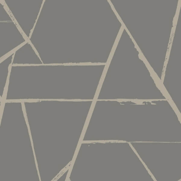 Intersect Grey Metallic Wallpaper