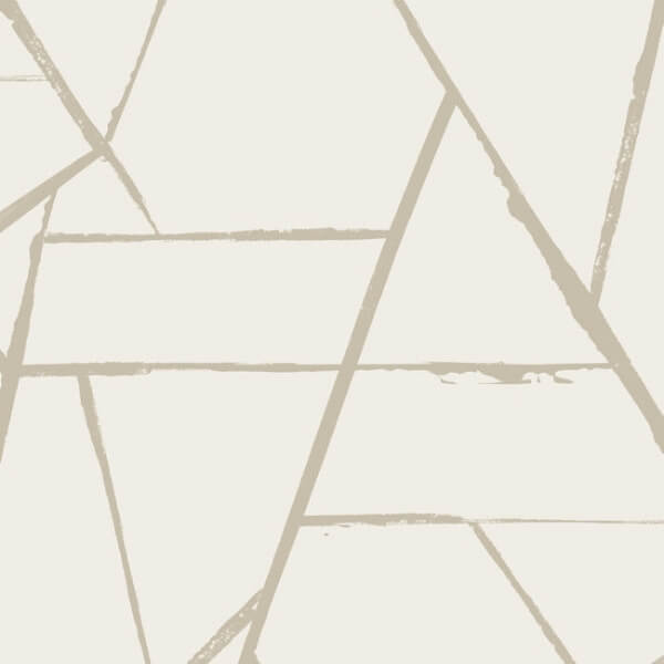 Intersect Beige Metallic Wallpaper