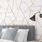 Intersect Gold Metallic Wallpaper