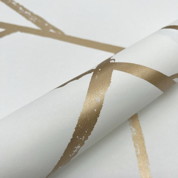 Intersect Gold Metallic Wallpaper