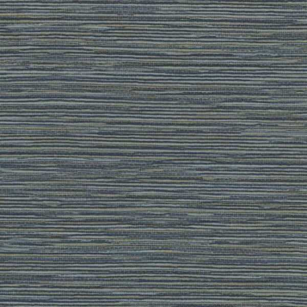 Ramie Weave Grasscloth Dark Blue Metallic Wallpaper