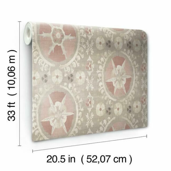 Fleurus Light Pink Wallpaper