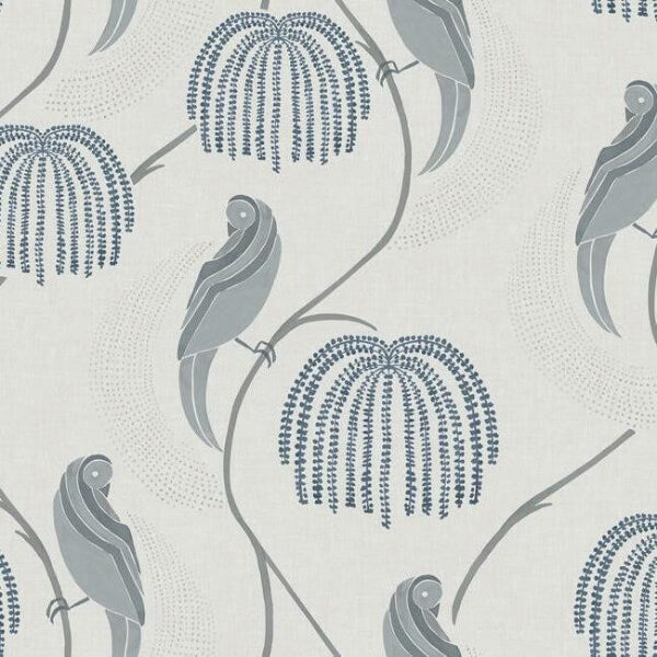 Blaise Blue & Grey Wallpaper