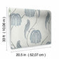Blaise Blue & Grey Wallpaper