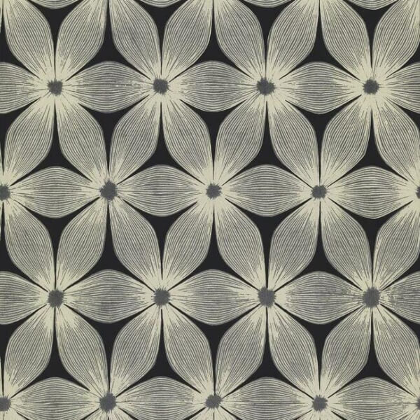 Everlasting Black & Silver Wallpaper