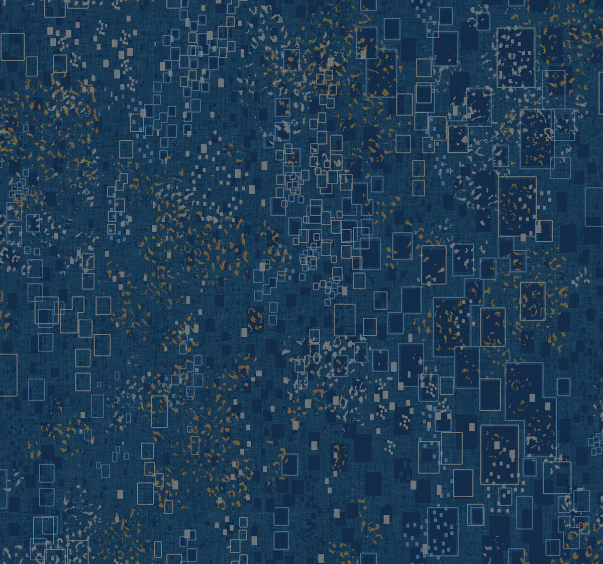 Navy and Gold Gilded Confetti Wallpaper