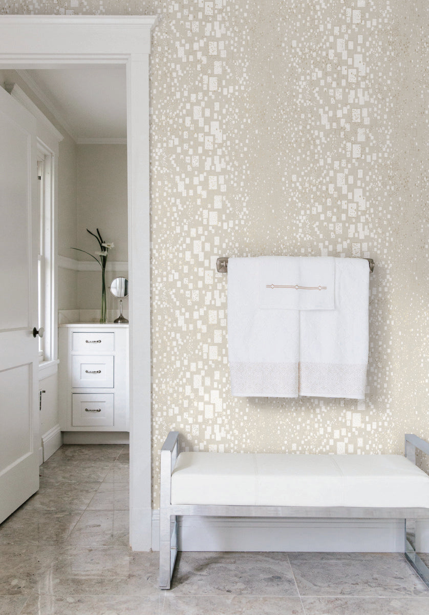 Cream Gilded Confetti Wallpaper