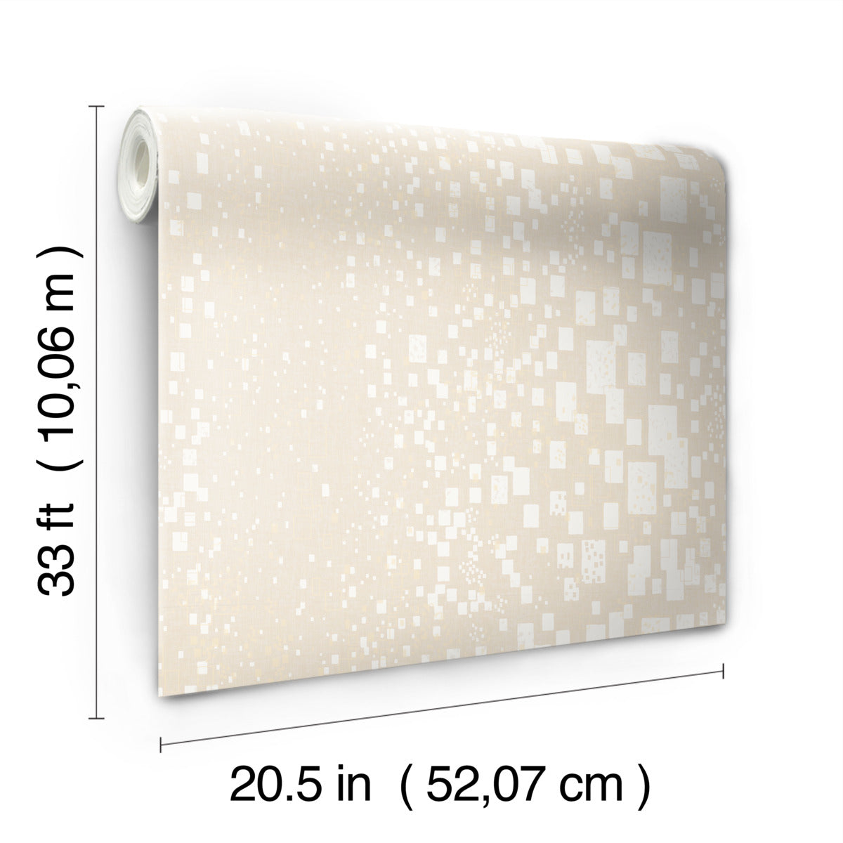 Cream Gilded Confetti Wallpaper