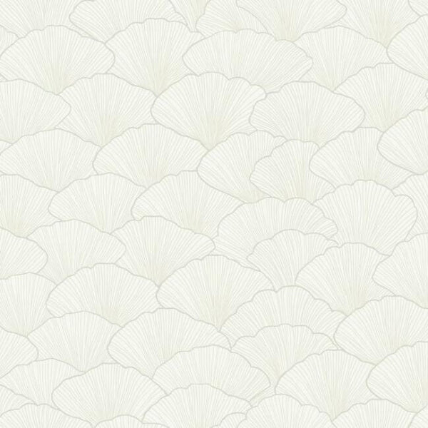 Luminous Ginkgo White & Cream Wallpaper