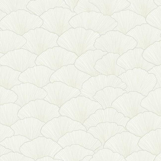 Luminous Ginkgo White & Cream Wallpaper