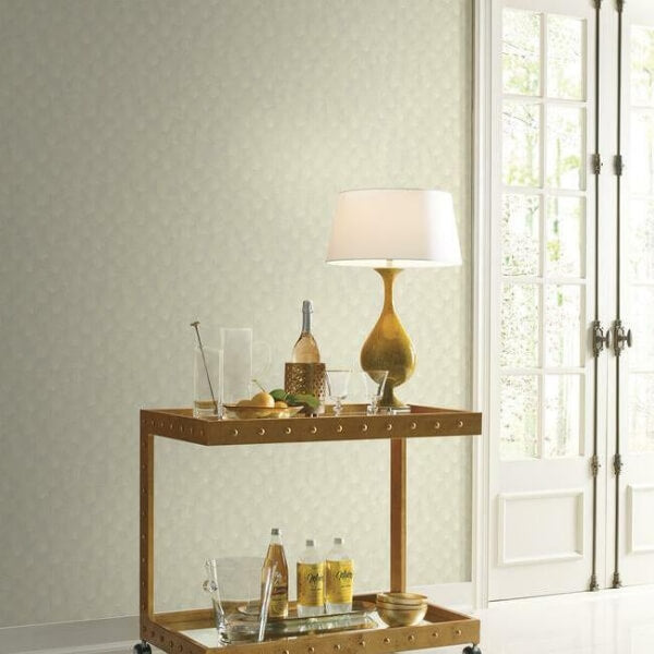 Luminous Ginkgo White & Cream Wallpaper