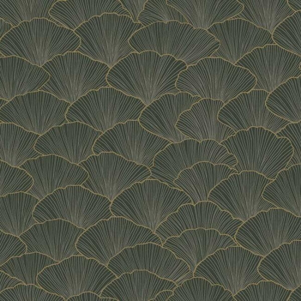 Luminous Gingko Grey Wallpaper