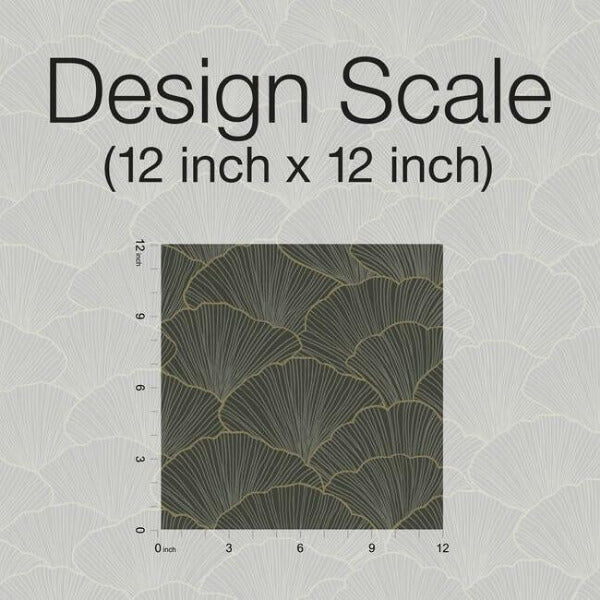 Luminous Gingko Grey Wallpaper