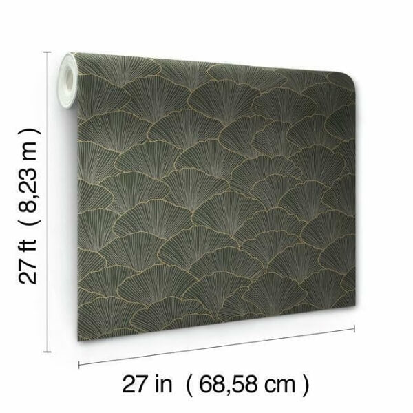 Luminous Gingko Grey Wallpaper