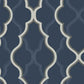 Double Damask Dark Blue Wallpaper