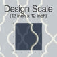 Double Damask Dark Blue Wallpaper