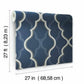 Double Damask Dark Blue Wallpaper