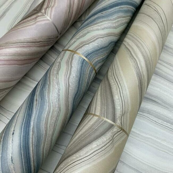 Onyx Strata Blue Wallpaper