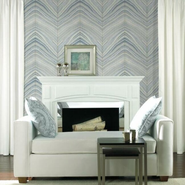 Onyx Strata Blue Wallpaper