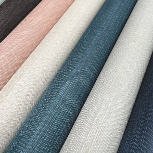Sisal Twill Grasscloth Teal Wallpaper